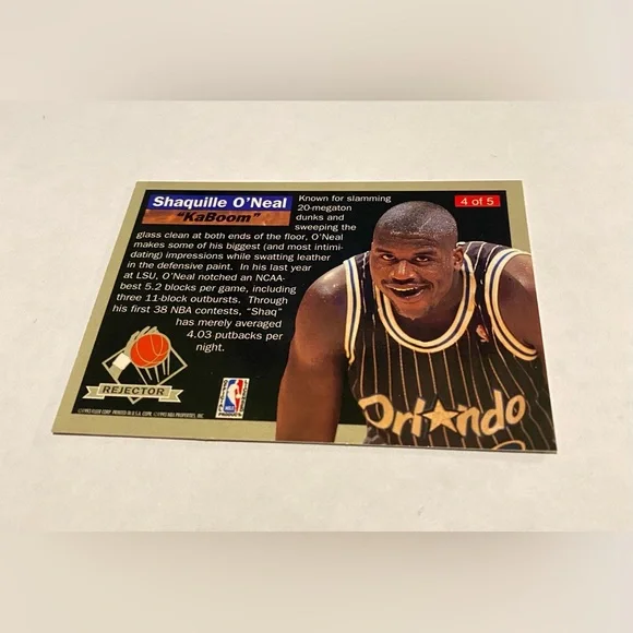 Shaquille O'Neal Rare! Rookie Insert 1993 Fleer Ultra Rejector Basketball Card - Picture 2 of 3